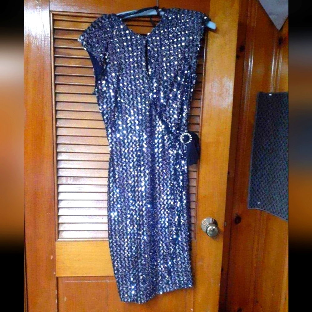 David Howard Vintage Rare Sequin Dress 80s